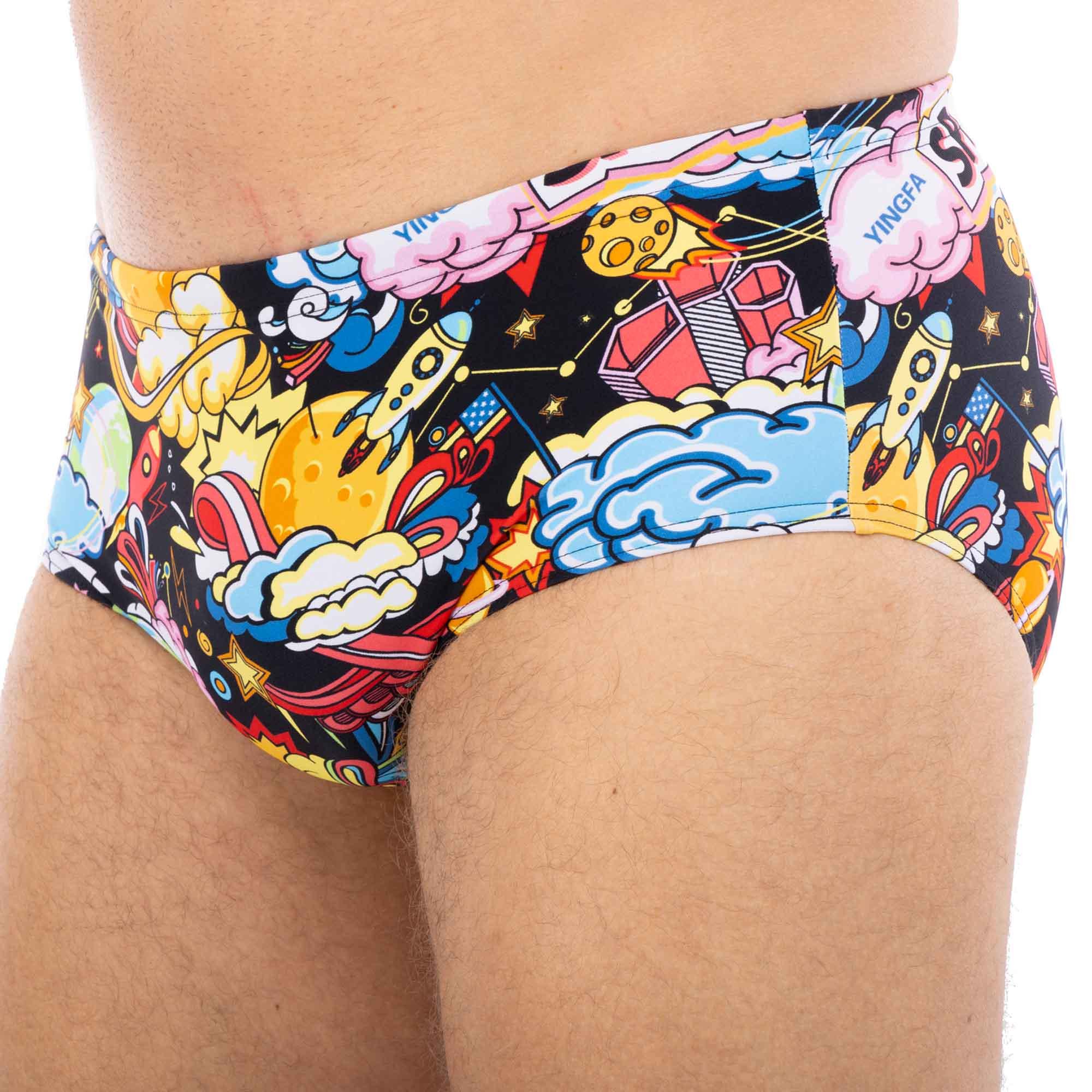 Плавки мужские классические для плавания YINGFA 6700 M Разноцветный (6700_Мультиколор_M_(155-160см)