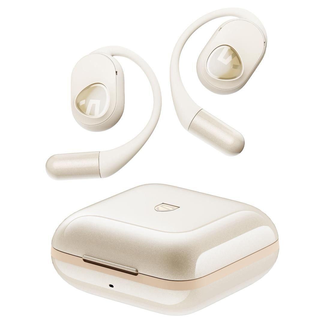 Навушники бездротові Soundpeats GoFree2+ Plus напіввідкриті LDAC Бежевий Бежевий (2872167963)