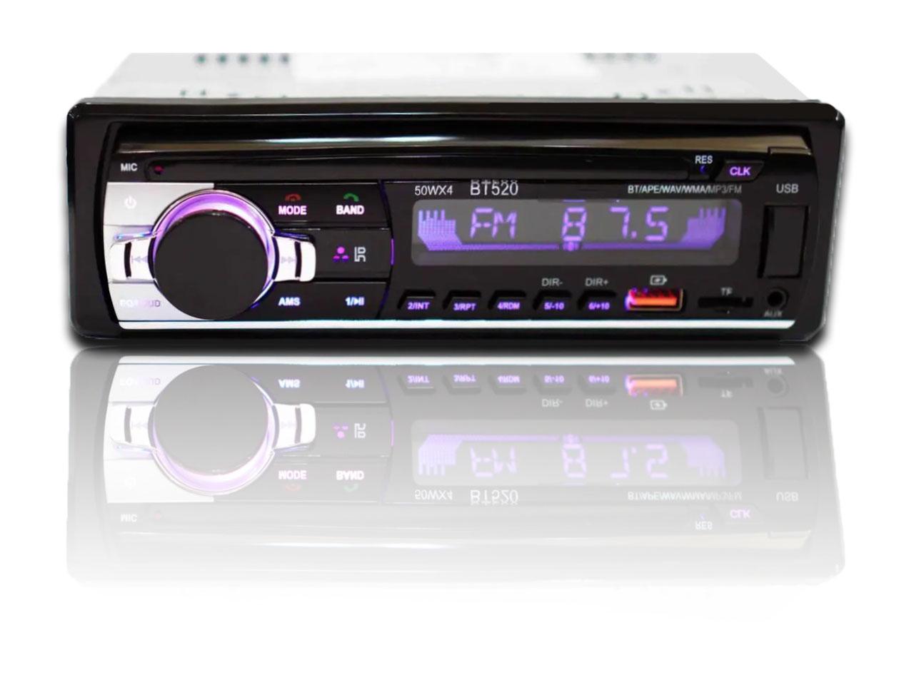 Автомагнитола 2xUSB/Bluetooth RGB SD/AUX/FM пульт Вт 520 4x60W