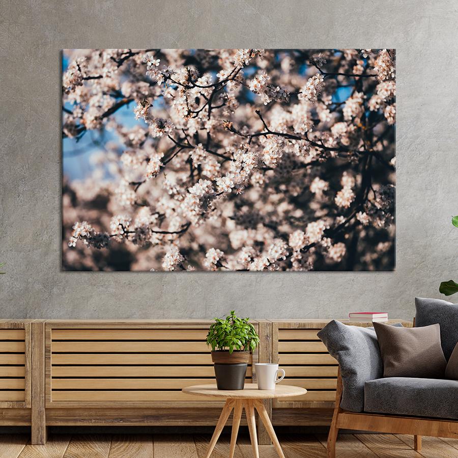 Картина цветы и растения Цветение прекрасной вишни 51x34 см (A998-1)