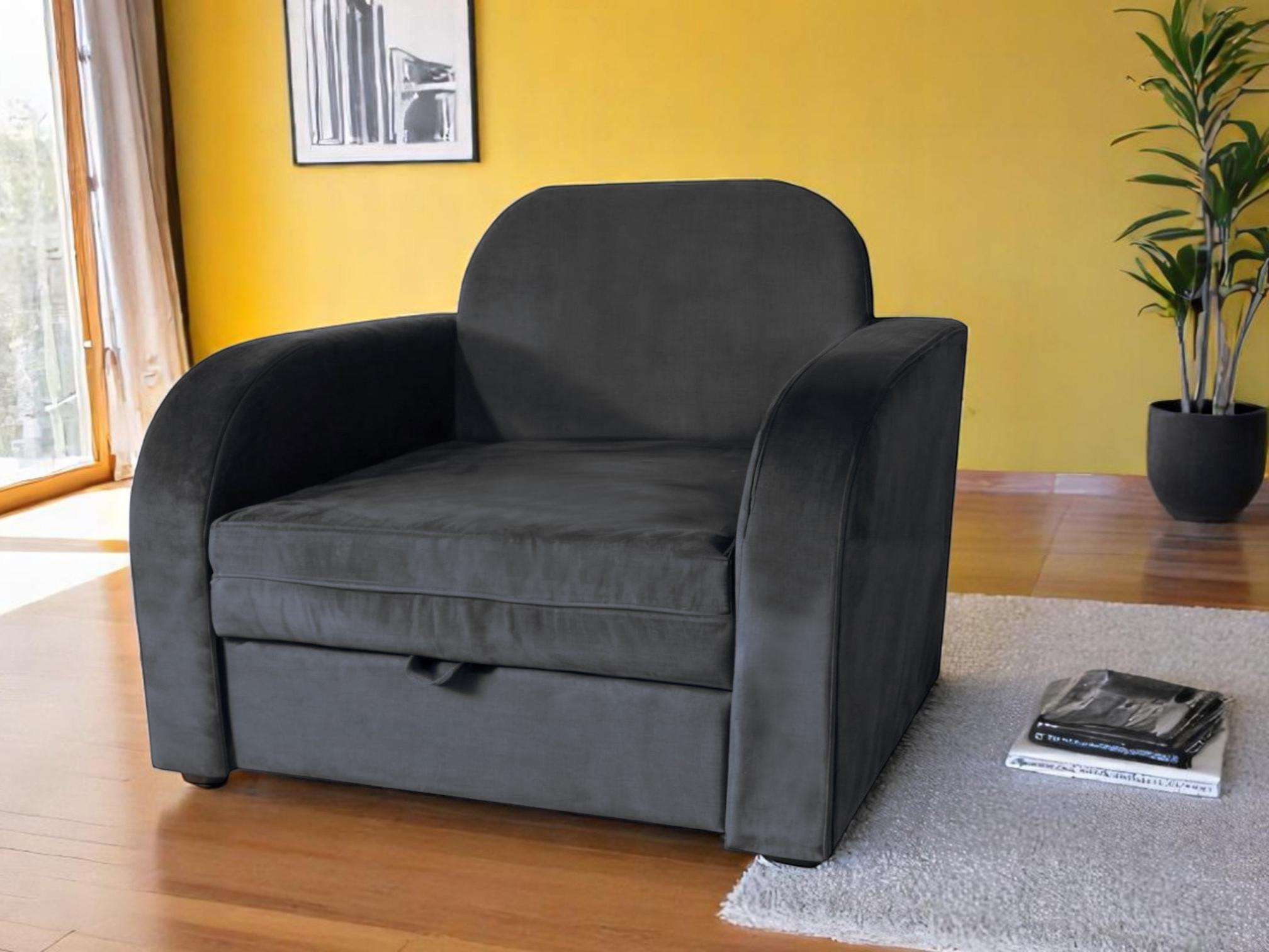 Крісло-диван м'яке розкладне Tobi Sho Дрім велюр Mars 1140х850х730 мм Графіт - фото 2 Крісло-диван м'яке розкладне Tobi Sho Дрім велюр Mars 1140х850х730 мм Графіт - фото 2