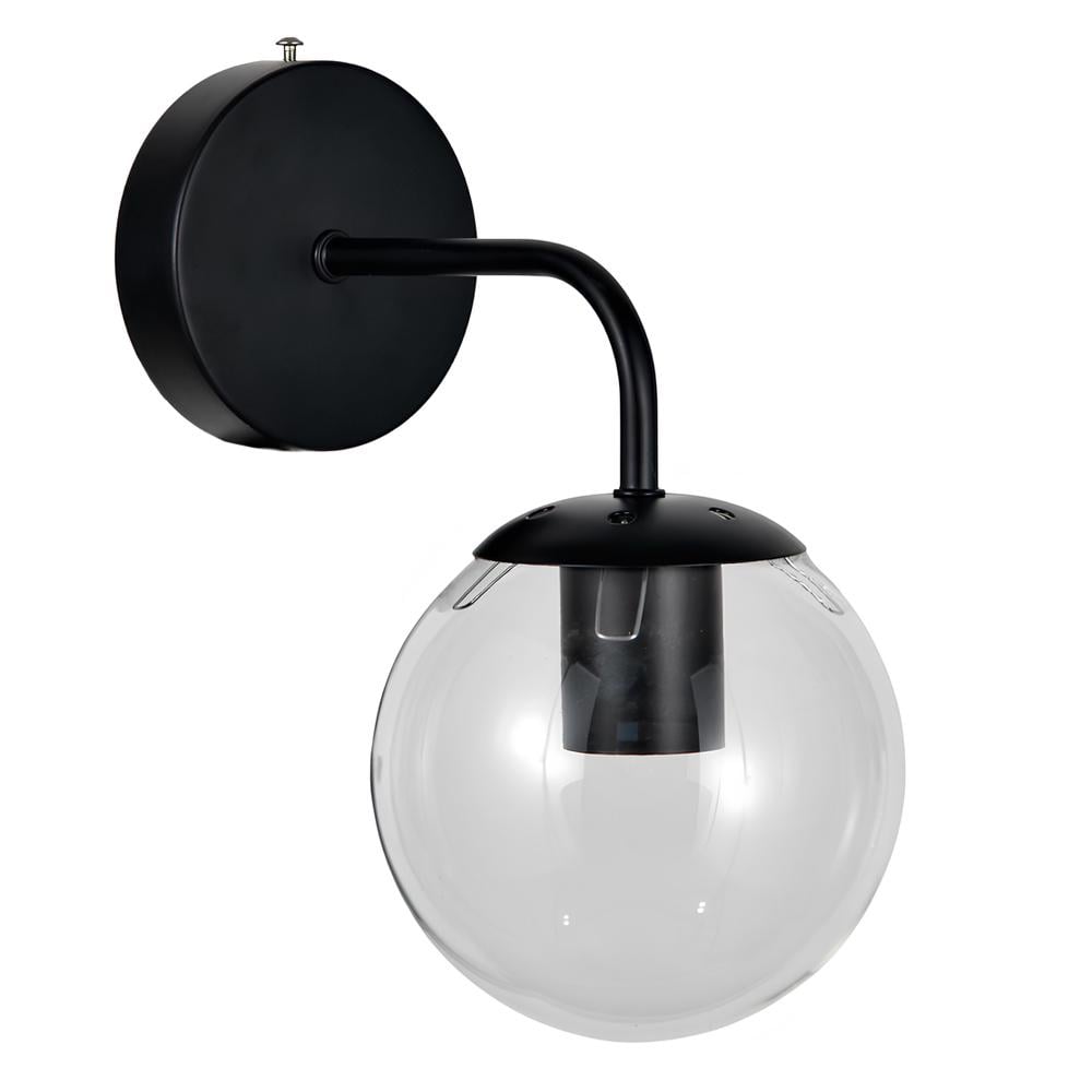 Светильник настенный шар Light House SRS-20807/1W BK плафон прозрачный Черный Светильник настенный шар Light House SRS-20807/1W BK плафон прозрачный Черный