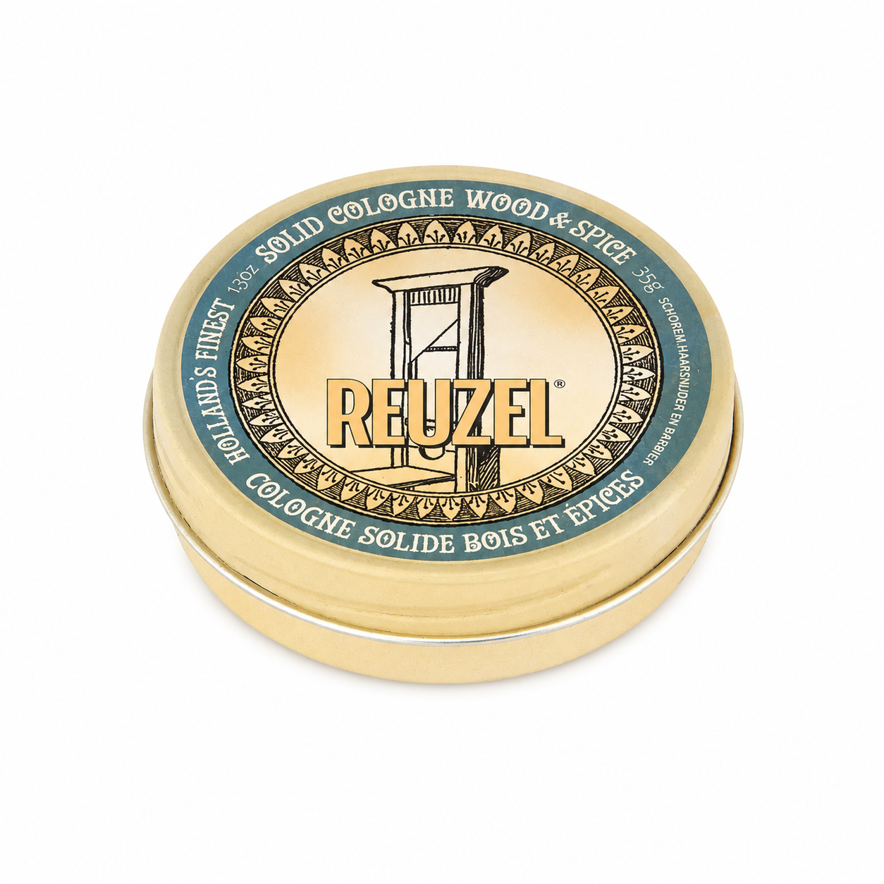 Одеколон сухий Reuzel Solid Cologne Balm Wood & Spice деревно-пряний аромат компактний формат і догляд після гоління 35 г