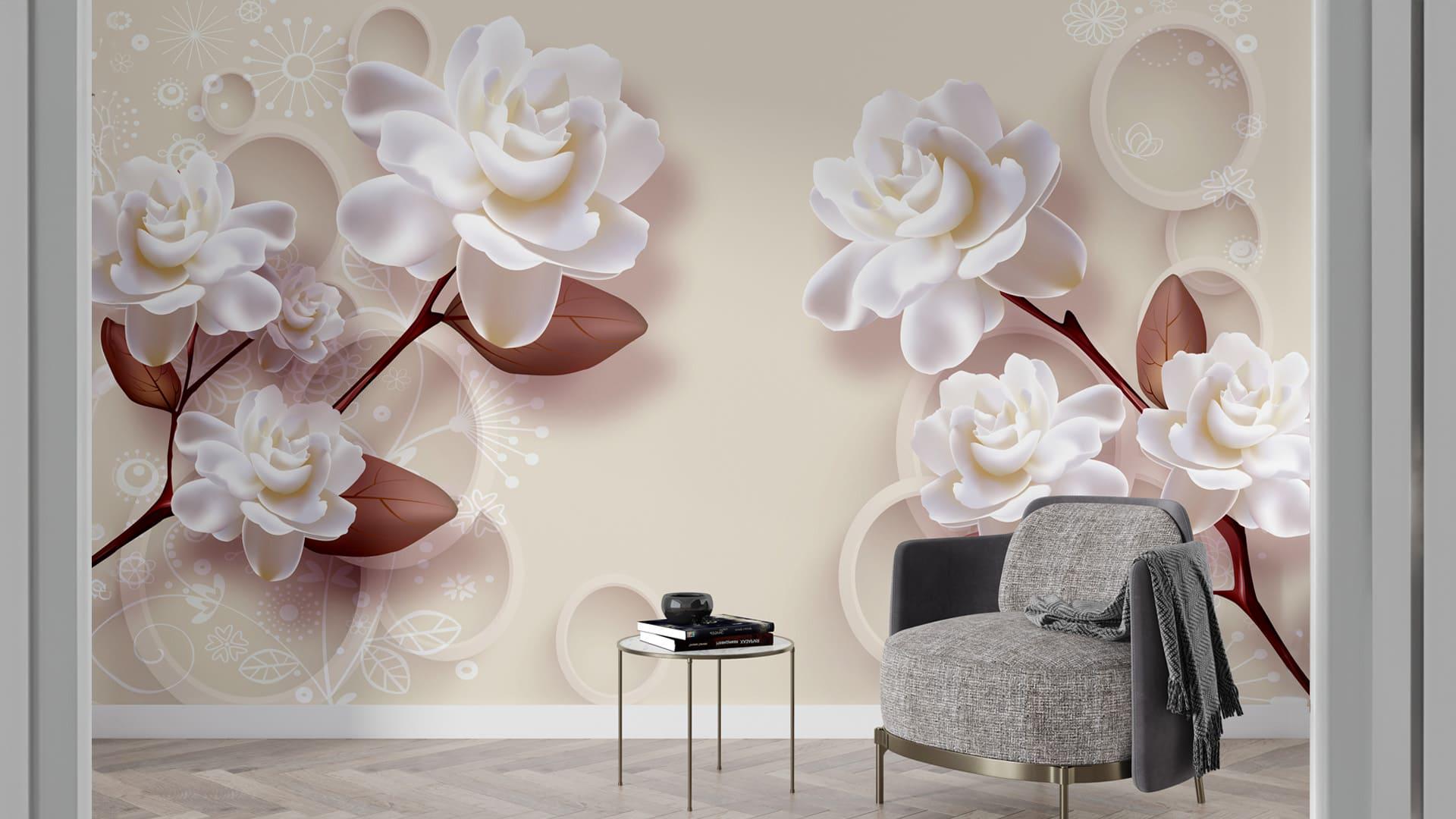 Фотообои флизелиновые Styleo Print-walls Розы в свете покоя 0766 400х250 см (Pw-0766/4)