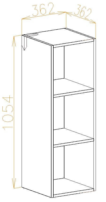 Стелаж настінно-підлоговий модульний MEBLIBUD KUB 3 секції Антрацит (28576895) - фото 4 Стелаж настінно-підлоговий модульний MEBLIBUD KUB 3 секції Антрацит (28576895) - фото 4