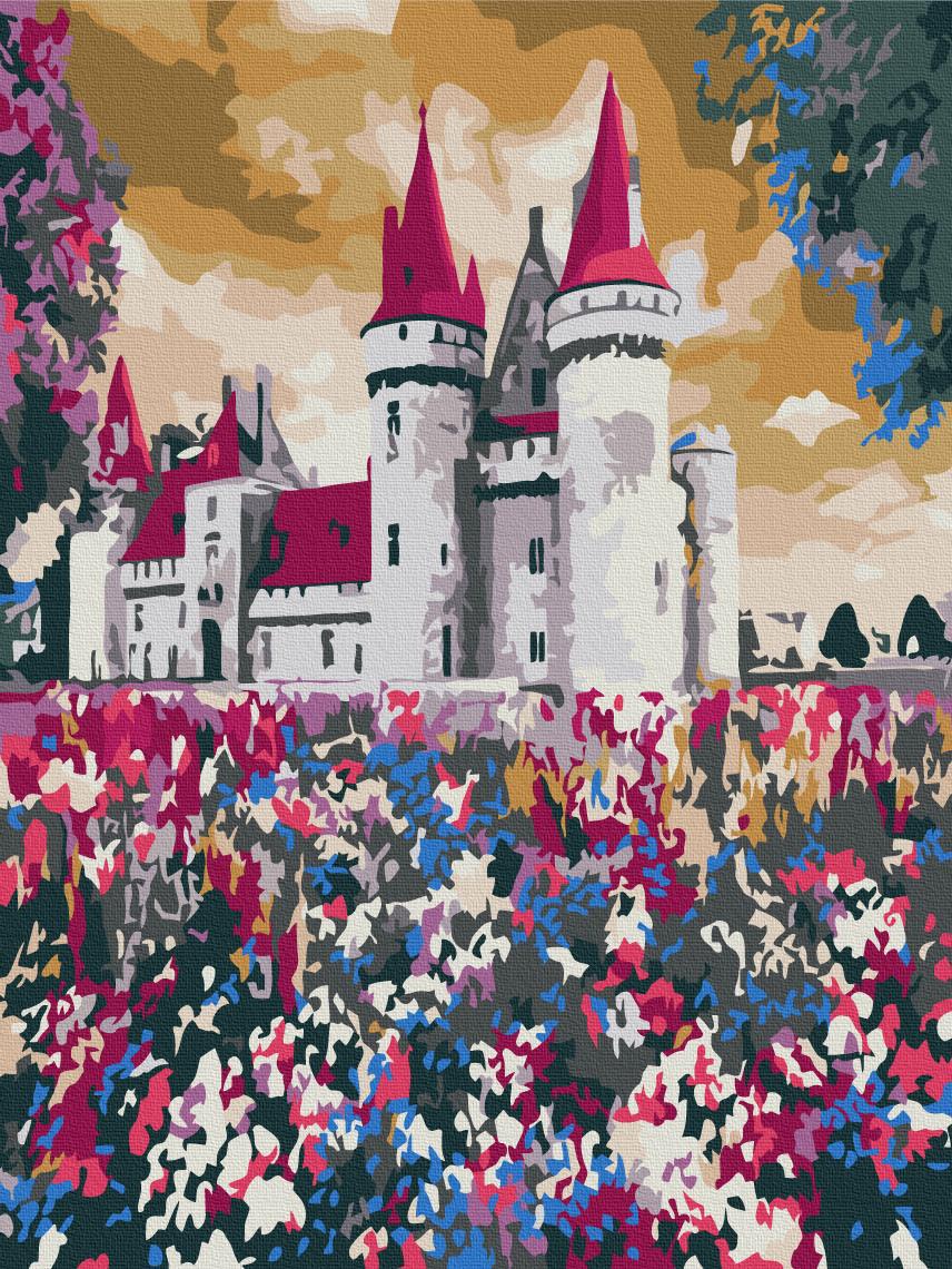 Картина по номерам Brushme Замок среди полевых цветов 30x40 см (RBS3289)