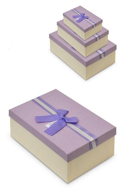 Коробка подарочная 3 шт. 23х16х10/21х14х8/19х12х7 см (R33255) - фото 2