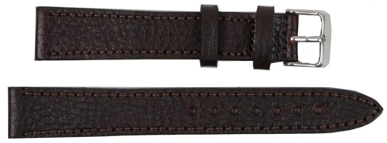 Ремінець для годинника Mykhail Ikhtyar шкіряний 18 мм Коричневий (S599-18S brown)