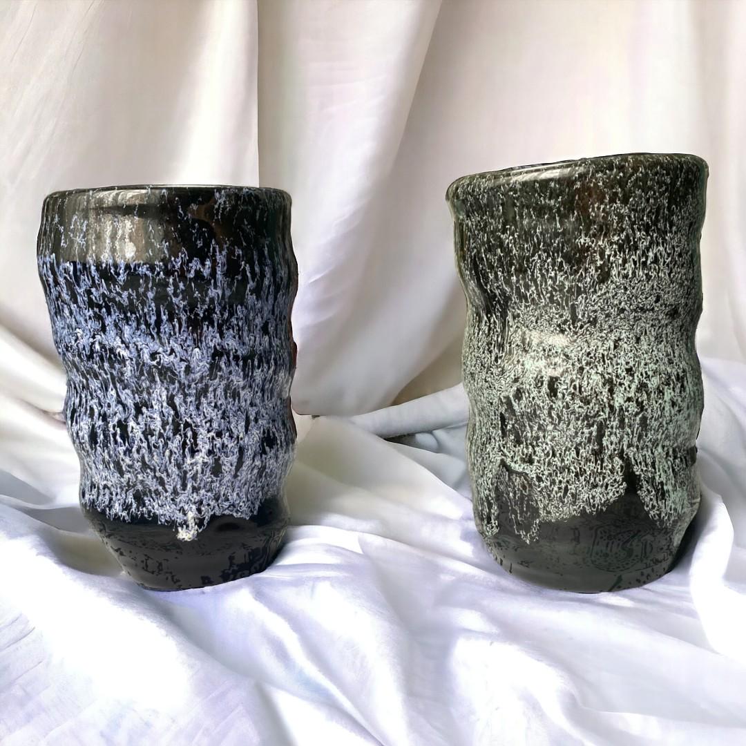 Стакан ручной работы 2шт. Черно-зеленый/Синий (14505904) - фото 3 Стакан ручной работы 2шт. Черно-зеленый/Синий (14505904) - фото 3