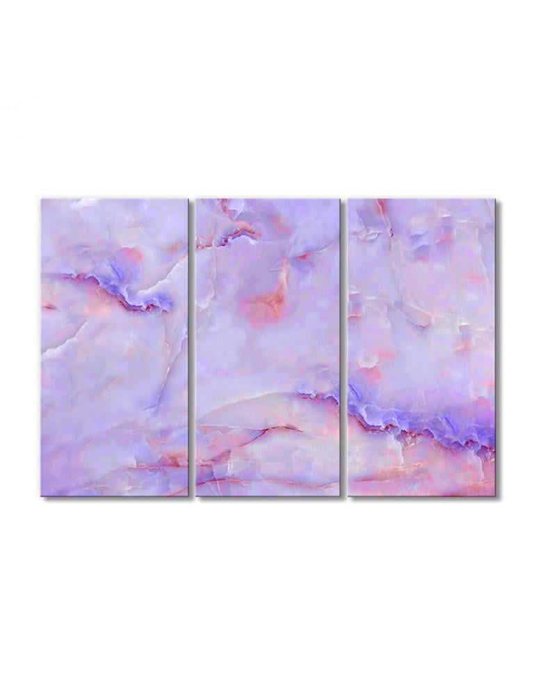 Картина модульная Розово-фиолетовый мрамор 3 модуля 70x105 см
