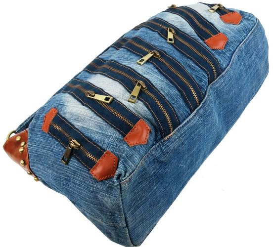 Сумка джинсовая Fashion jeans bag Синий (sposupe252_Jeans9099 blue) - фото 3