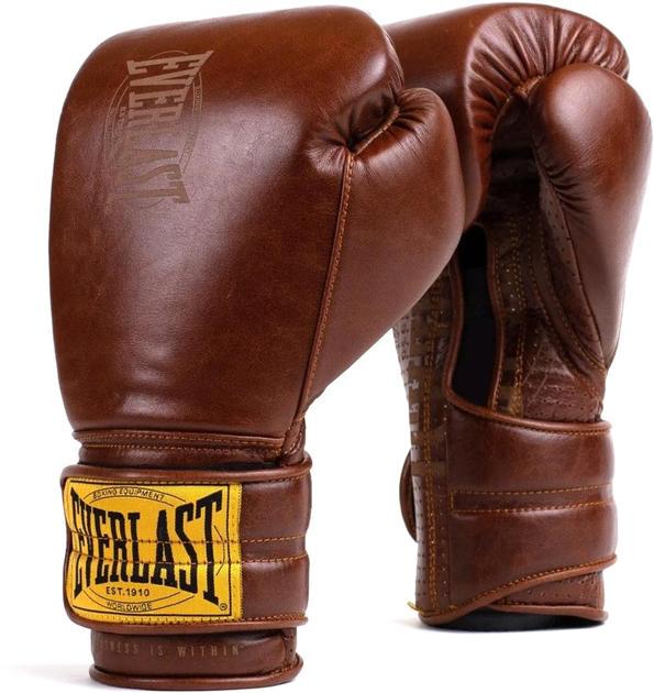 Боксерские перчатки Everlast 1910 CLASSIC TRAINING GLOVE Уни 14 унций Коричневый (P00002502) - фото 1 Боксерские перчатки Everlast 1910 CLASSIC TRAINING GLOVE Уни 14 унций Коричневый (P00002502) - фото 1
