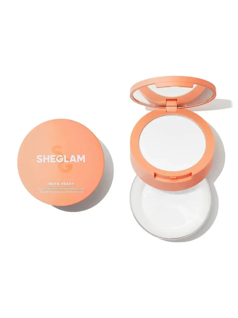 Пудра для обличчя та шкіри навколо очей SHEGLAM 2в1 Insta-Ready Face&Under Eye Setting Powder Duo - фото 3