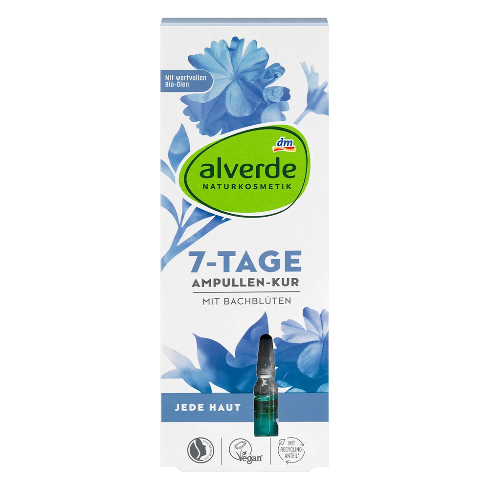 Уход за лицом 7-дневный Alverde Naturkosmetik в ампулах с цветочной смесью Баха 7 мл (EPI-15102025-129)