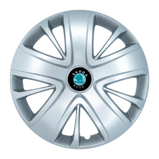Автомобильные колпаки SKS 428 R16 с логотипом Skoda 4 шт. Серебристый Автомобильные колпаки SKS 428 R16 с логотипом Skoda 4 шт. Серебристый
