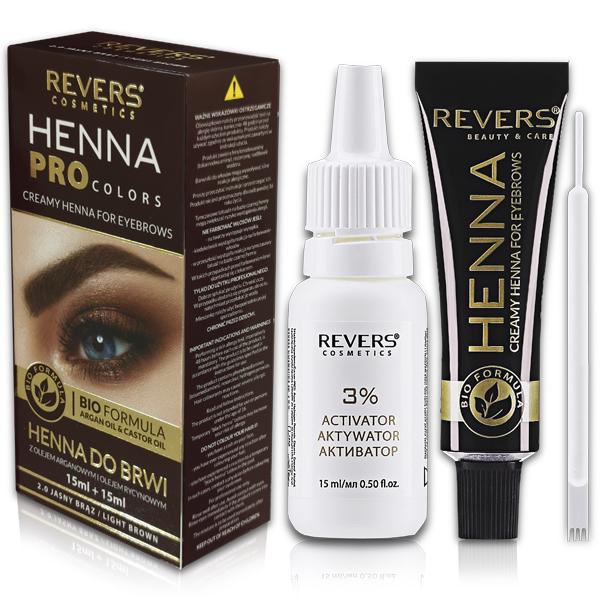 Хна кремовая для бровей Revers Henna Pro Colors Light Brown (FK0050)