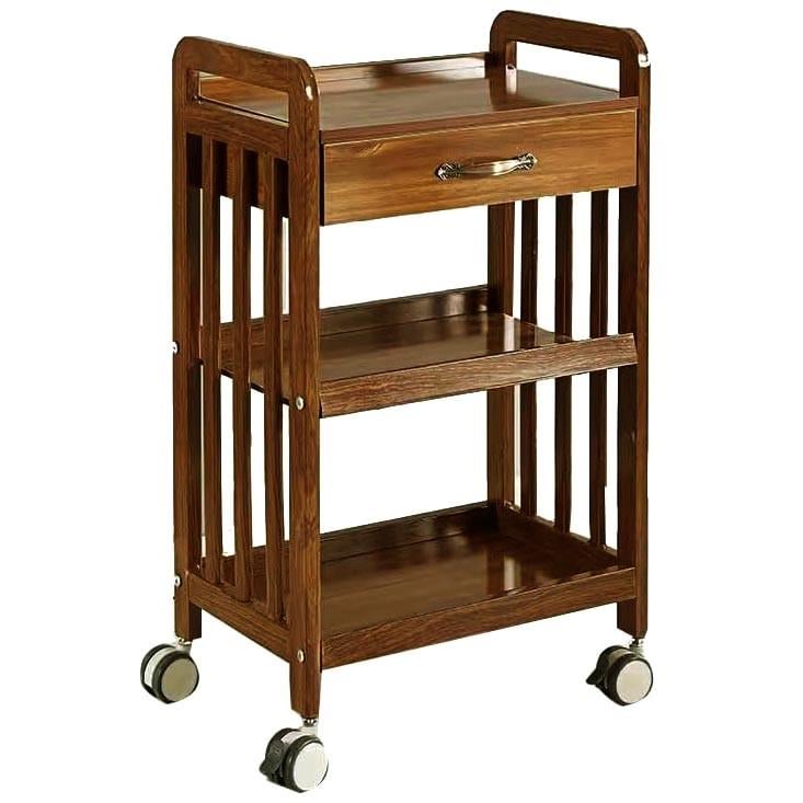 Этажерка для ванной из дерева на колесиках Лиридос Терракот (АБТ-002732)