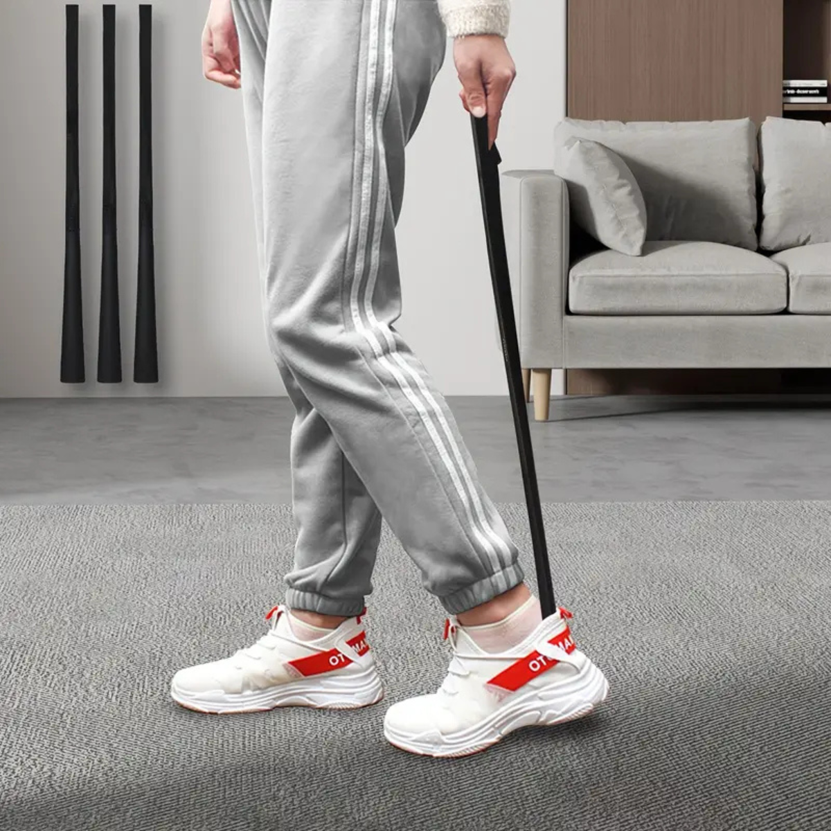 Лопатка для обуви PulerShoes длинная с магнитным держателем Черный (2015) - фото 7