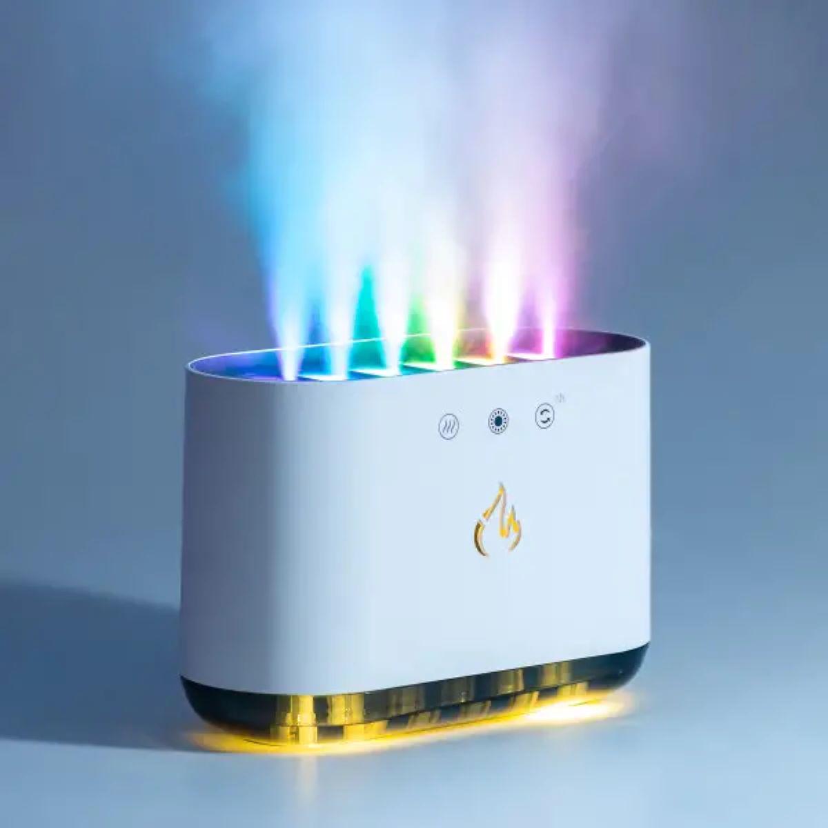 Зволожувач повітря з RGB-підсвічуванням та синхронізацією з музикою 900 мл Білий (3848) - фото 6