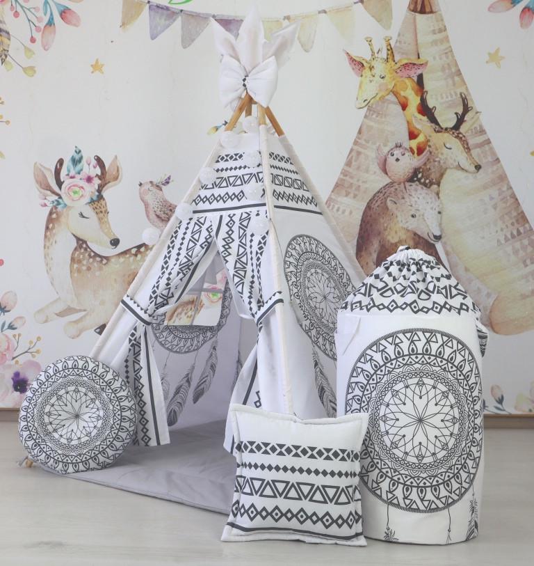 Вігвам для дітей Альбатрос з матрацом і подушками з кошиком для білизни - фото 5 Вігвам для дітей Альбатрос з матрацом і подушками з кошиком для білизни - фото 5