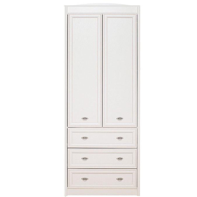 Шкаф двухдверный распашной ДСП/МДФ Gerbor Салерно SZF2D3S Белый