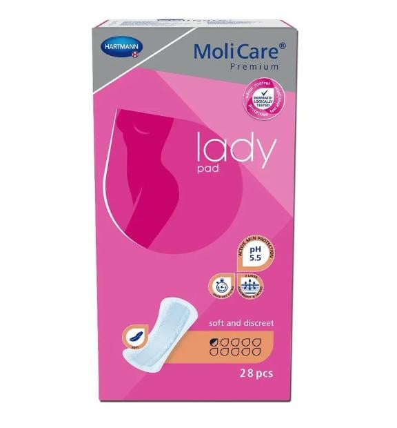Прокладки урологічні MoliCare Premium lady pad 0,5 краплі 28 шт. Прокладки урологічні MoliCare Premium lady pad 0,5 краплі 28 шт.