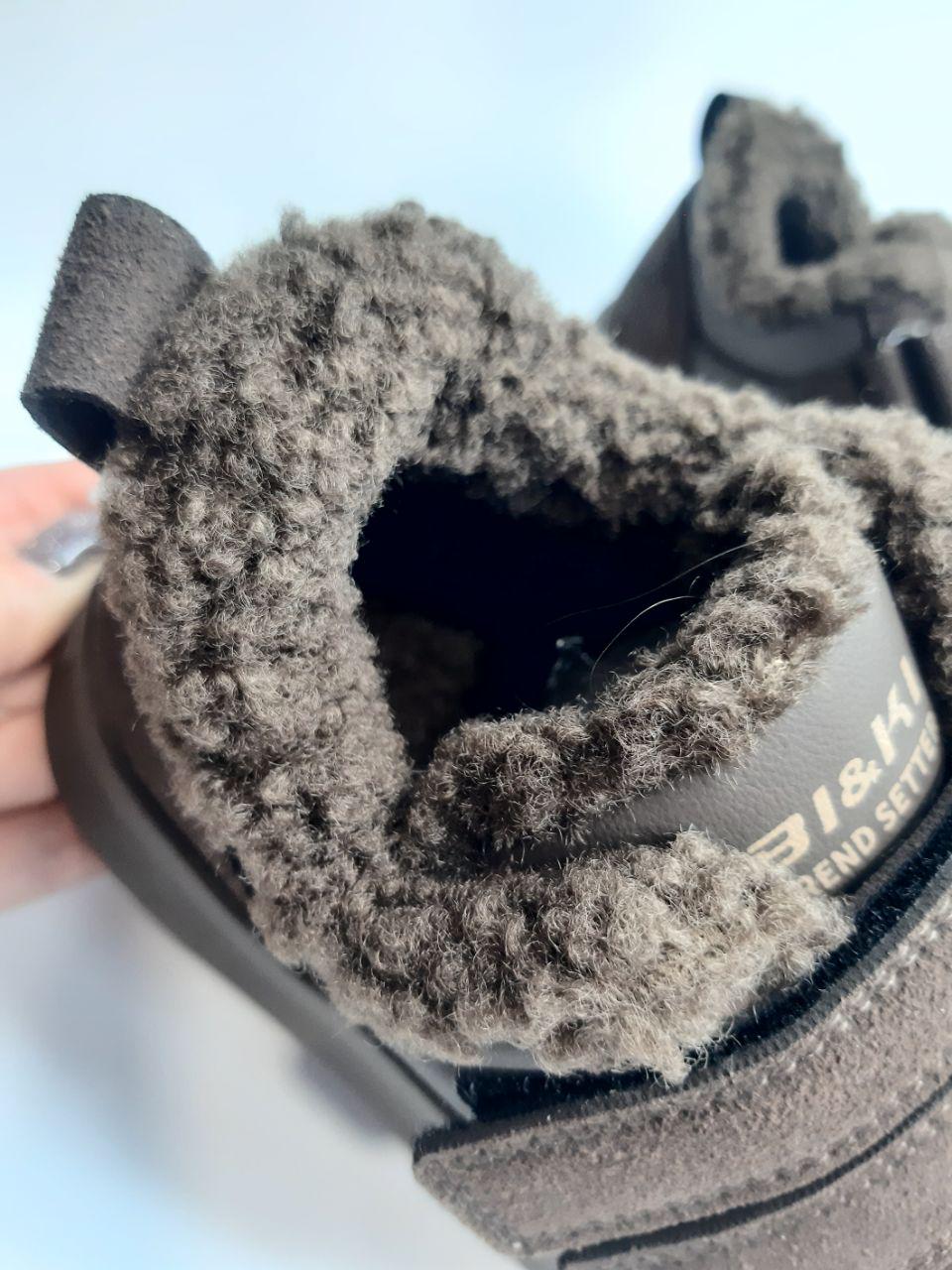 Ботинки зимние Bi&Ki для девочки р. 33 21 см Коричневый (01425 В) - фото 4