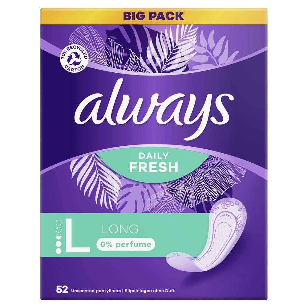 Прокладки гігієнічні щоденні Always Daily Fresh Long Trio 52 шт. (30849327)