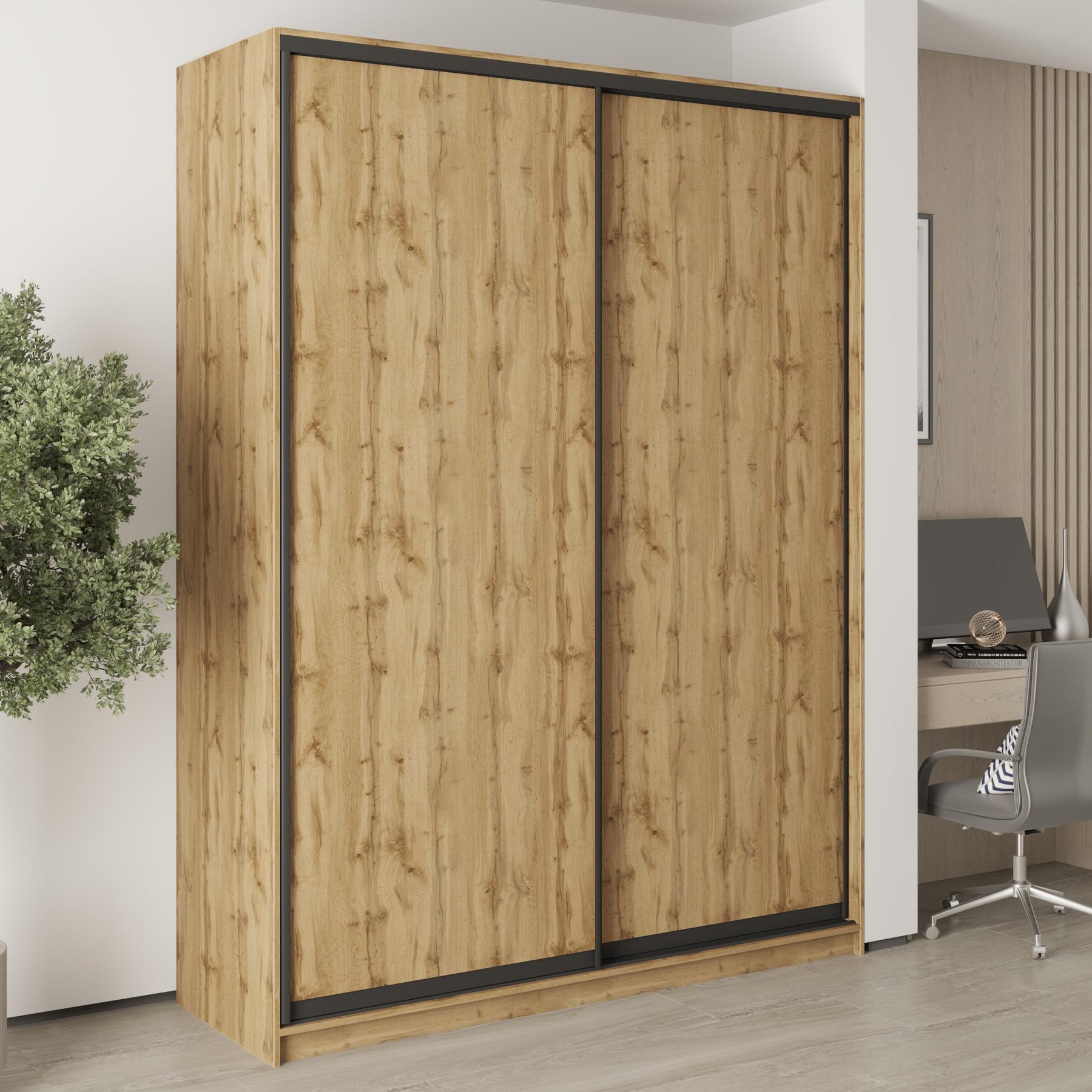 Шафа-купе дводверна MebelStar Уні BG 2 ДСП 180x60x240 см Дуб тахо (MBS-10487) Шафа-купе дводверна MebelStar Уні BG 2 ДСП 180x60x240 см Дуб тахо (MBS-10487)