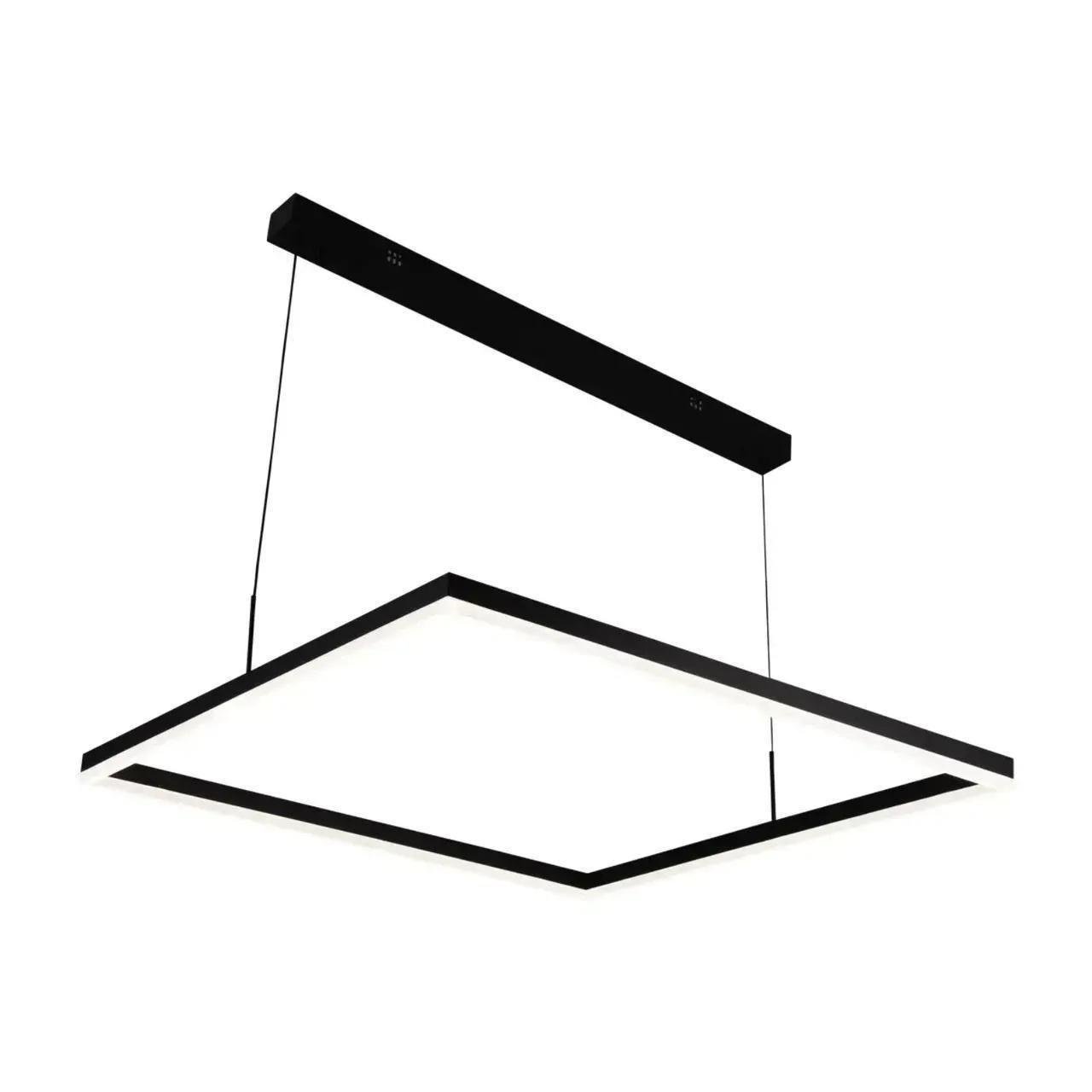 Люстра підвісна світлодіодна Interees V QQD3065 BK 72W з металевим каркасом 3000-6400К з пультом IP20 Чорний (00000140938)
