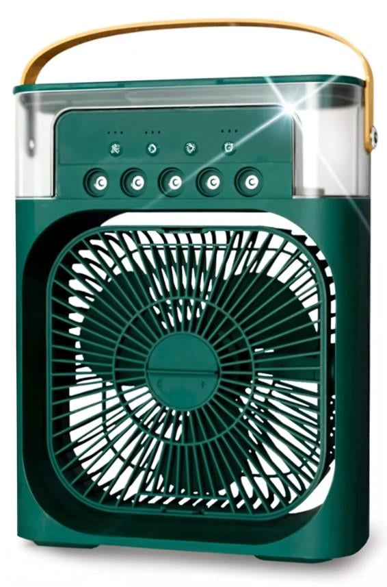 Вентилятор-зволожувач настільний RGB/USB/LED підсвітка Зелений (MX-00009128green) - фото 1 Вентилятор-зволожувач настільний RGB/USB/LED підсвітка Зелений (MX-00009128green) - фото 1