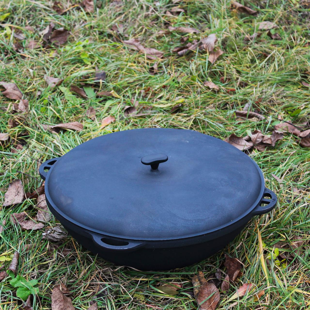 Котел чавунний азіатський з кришкою 30 л (23163040) - фото 5 Котел чавунний азіатський з кришкою 30 л (23163040) - фото 5