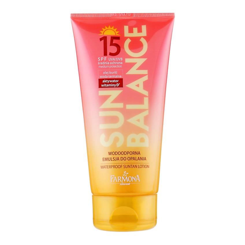 Лосьйон для засмаги водостійкий Sun Balance Farmona SPF 15 150 мл (5900117004371)