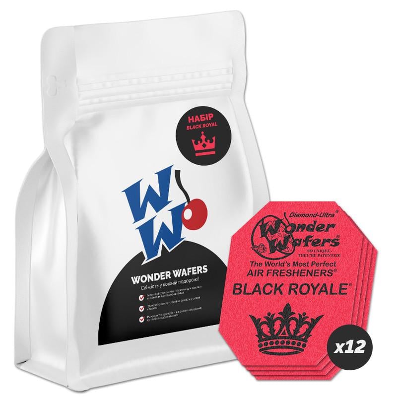 НаборАроматизаторов Wonder Wafers 12 шт. 65x50 мм Black Royale
