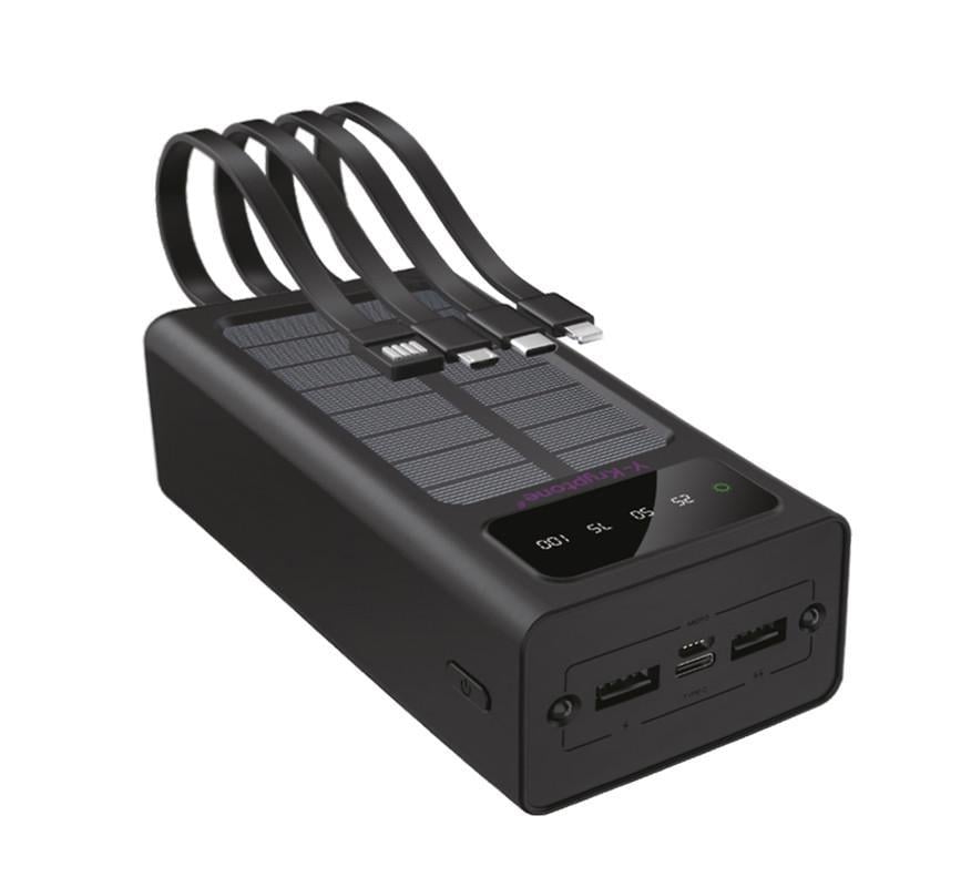 Повербанк Y-Kryptone S-03 SOLAR CHARGE LED Light 30000 mAh CABLE in Black (YK-S03SLC-B) Повербанк Y-Kryptone S-03 SOLAR CHARGE LED Light 30000 mAh CABLE in Black (YK-S03SLC-B)