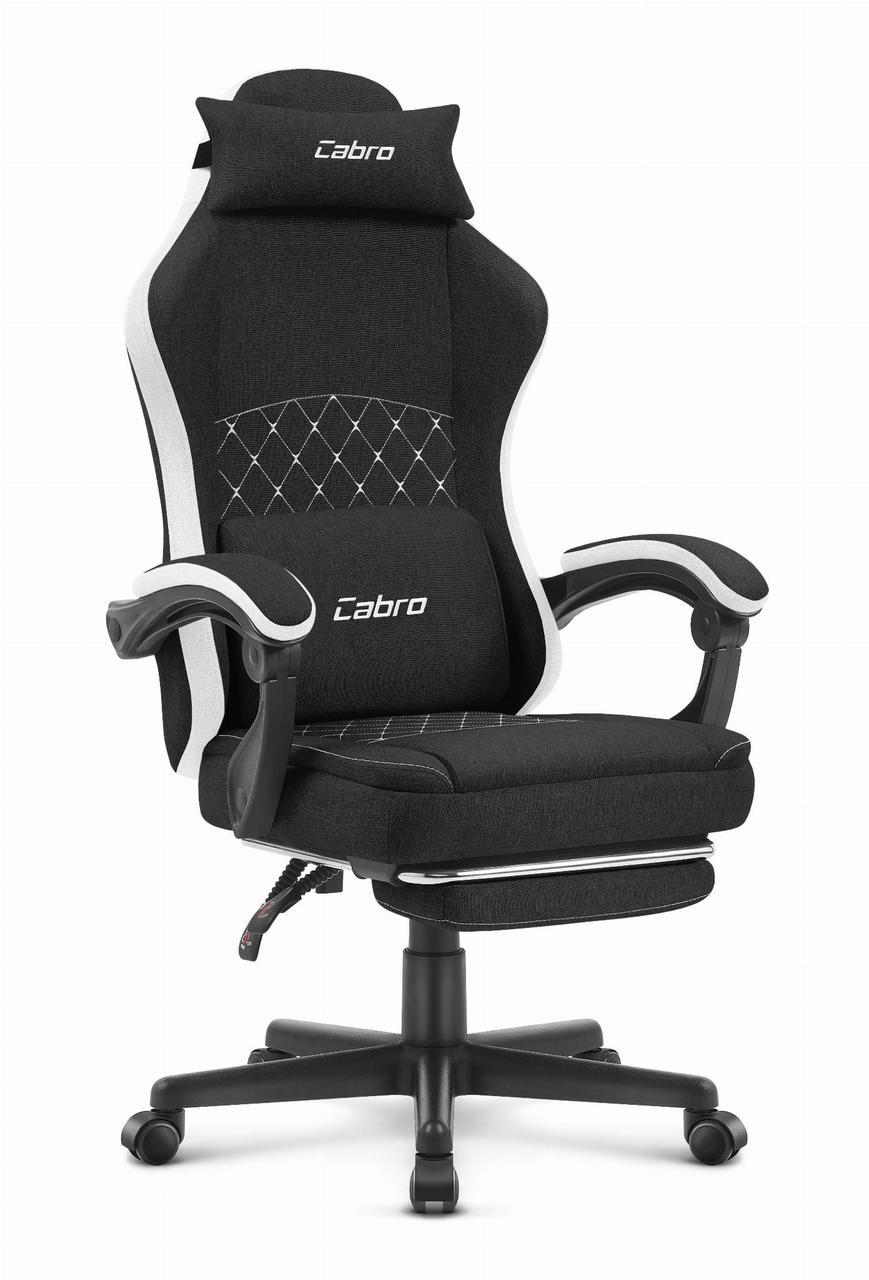 Геймерське крісло Cabro C503 тканина Black/White (5907196010224)