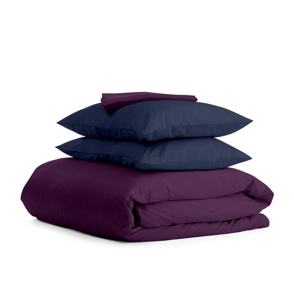Комплект евро постельного белья Cosas Satin Violet Blue-P 200х220 см (4822054053773)