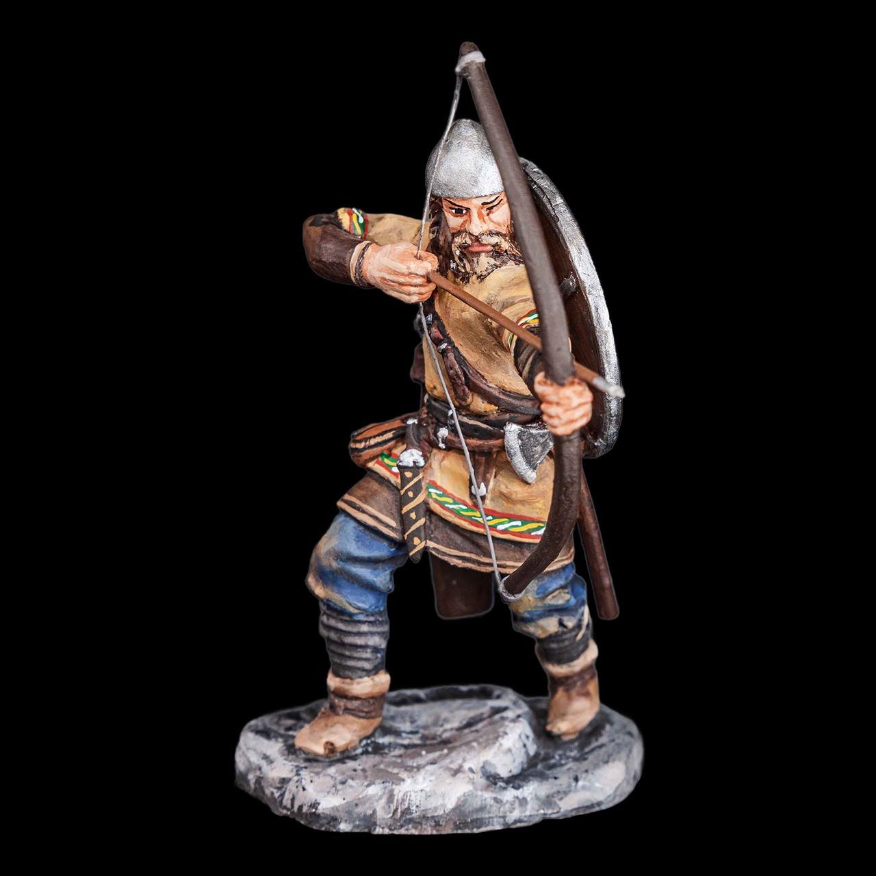 Статуэтка коллекционная раскрашенная Викинг с луком из металла и олова 6,5 см (42000070) - фото 4 Статуэтка коллекционная раскрашенная Викинг с луком из металла и олова 6,5 см (42000070) - фото 4