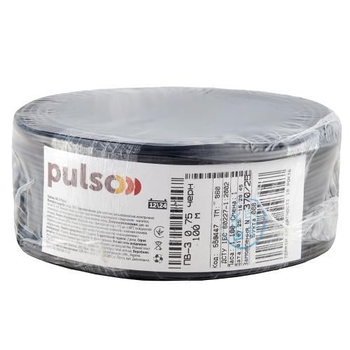 Провід гнучкий PULSO ПВ-3 0,75 кв. мм бухта 100 м Чорний (00000065469) - фото 1 Провід гнучкий PULSO ПВ-3 0,75 кв. мм бухта 100 м Чорний (00000065469) - фото 1
