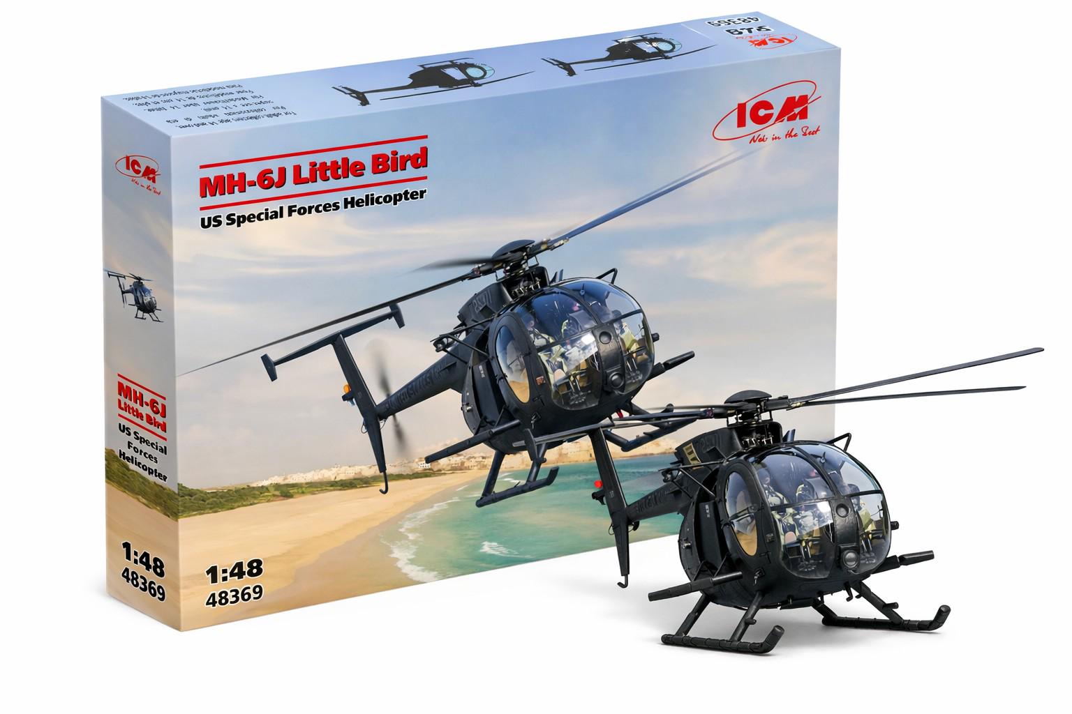 Сборная модель вертолета ICM 48369 MH-6J Little Bird масштаб 1:48 (48369) Сборная модель вертолета ICM 48369 MH-6J Little Bird масштаб 1:48 (48369)