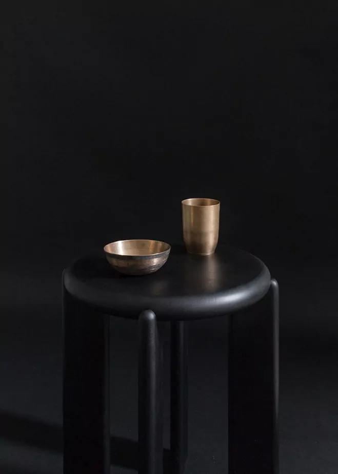 Стільчик дизайнерський OEN із масиву дуба Чорний - фото 2