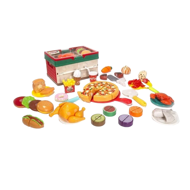 Игровой набор продукты на липучках Chengmei Toys посуда Разноцветный (154598)