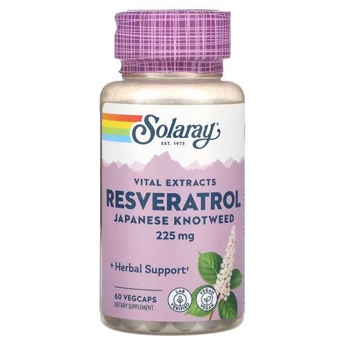 Ресвератрол Solaray Resveratrol Japanese Knotweed 225 мг 60 капс. (SOR-48947)