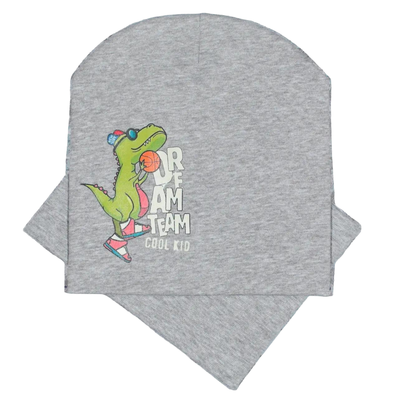 Детская шапка с хомутом КАНТА Dream Team р. 52-56 Серый (OC-726)