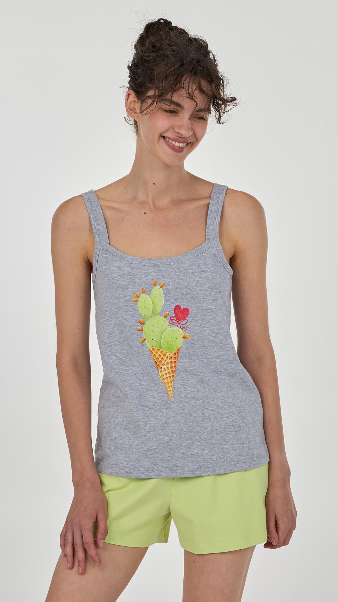 Пижама женская Ellen Kerry lpk 4170/03/04 XL Серо-салатовый