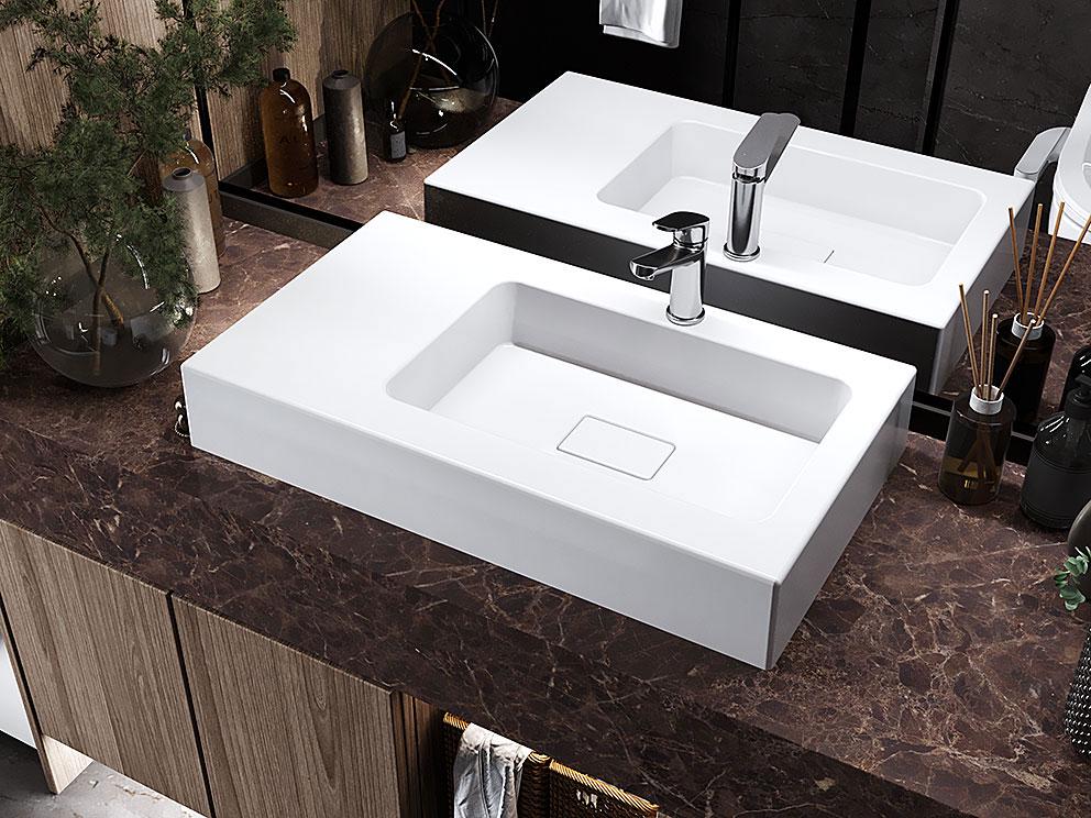 Умивальник накладний Status Vega 80 L White (689)