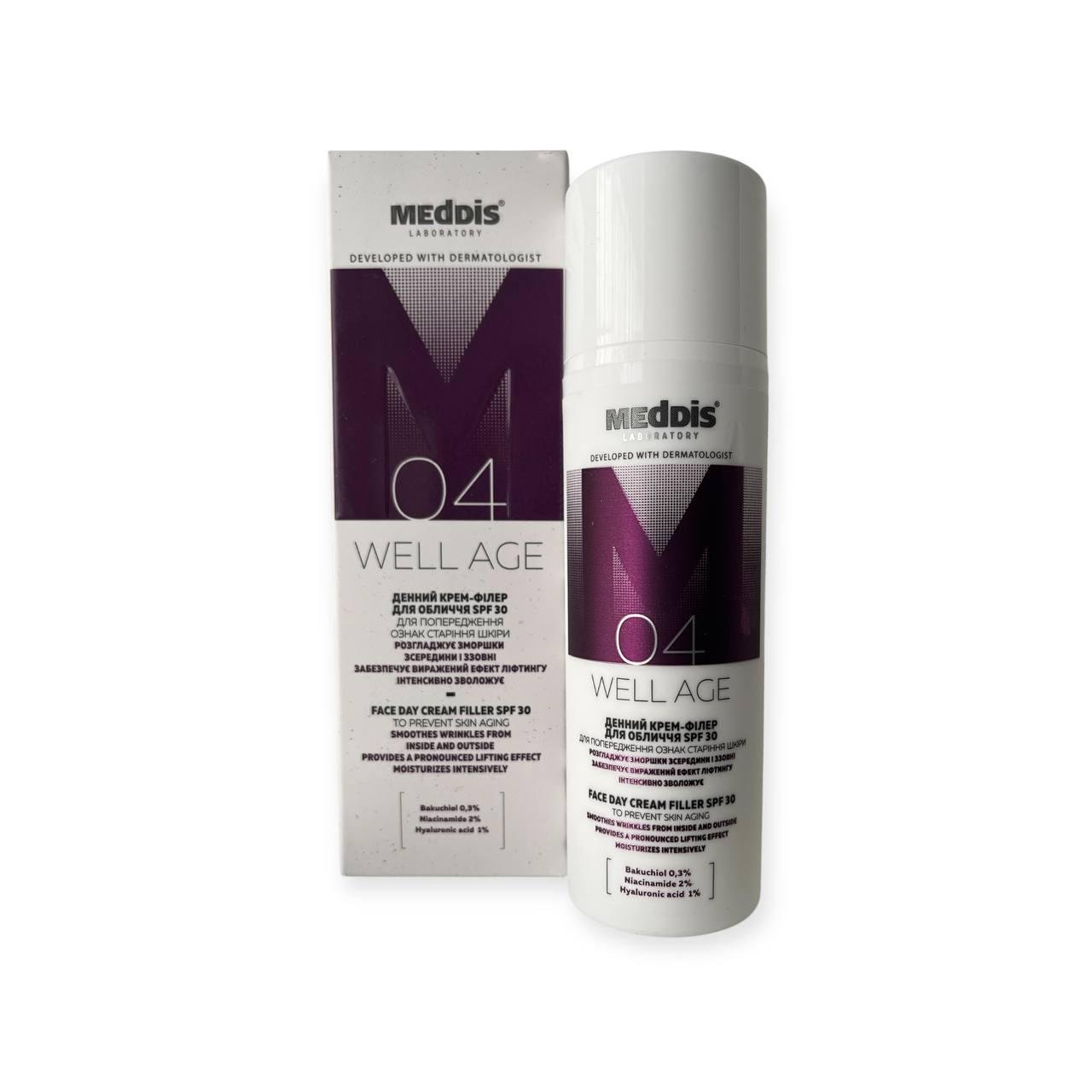 Крем-филлер для лица дневной SPF 30 Meddis Well Age 50 мл (MD0005) Крем-филлер для лица дневной SPF 30 Meddis Well Age 50 мл (MD0005)