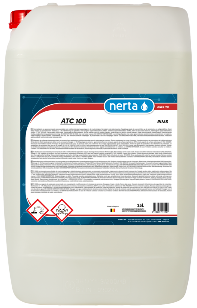 Очиститель кислотный колесных дисков и алюминиевых баков для удаления стойких загрязнений ATC 100 Nerta 1 л