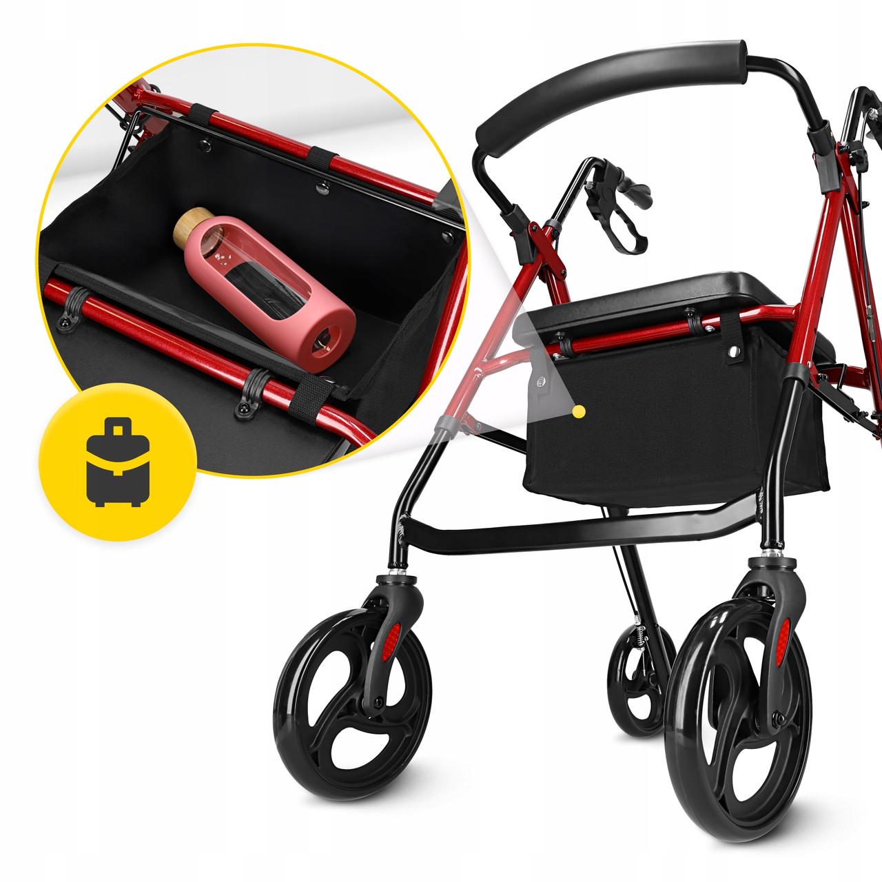 Роллер дляходьби 4FIZJO складний зі сумкою Black/Red (P-5905973406901) - фото 8