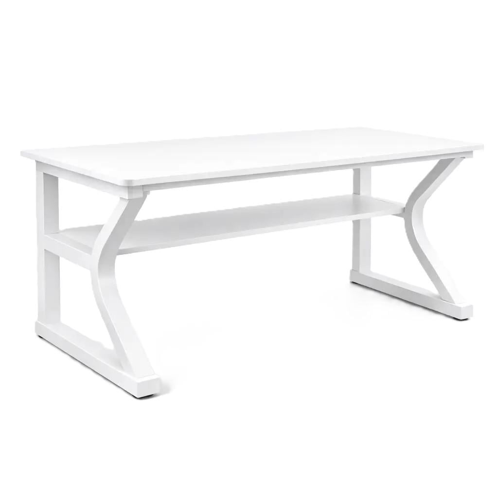 Комп'ютерний стіл RIAS A657B-160 з металевим каркасом 160x60x75 см White (3_08200)